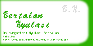 bertalan nyulasi business card